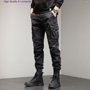 Herrbyxor märker män mode streetwear casual camouflage jogger 4 färger militärbyxor last för dropp