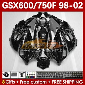 Rairing for Suzuki Flames Gray Katana GSXF 600 750 CC 600CC GSXF600 GSXF-750 169NO.116 GSX750F GSX600F 750CC 1998 1999 2000 2001 2002 GSXF750 GSXF-600 98 99 00 01 02 Body Body