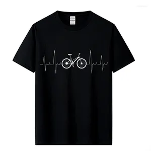 Herr t -skjortor högkvalitativ mode tee skjorta mountainbikes cykel hjärtslag 3d tshirt unisex grafisk kort ärm camiseta