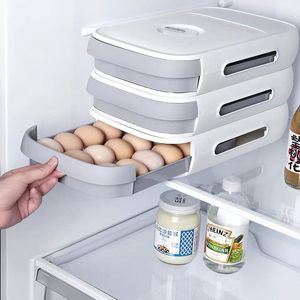 Organisation Kylskåp Äggförvaringslådan Type Egg Organisator Kök Hushållsägg Håller stor kapacitet Färsk matbehållare