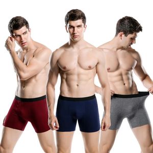 2023 4 Stks/partij Lange Stijl Mannen Onderbroek Boxers Homme Ondergoed Merk Boxer Katoen Ademend Onderkleding Aangekomen Y864 Underpant A1