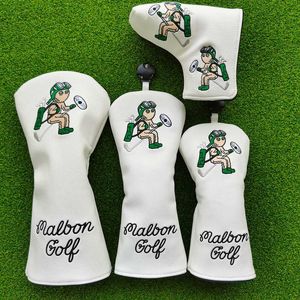 Other Golf Products Magic Flying Snowman Golf Woods Headcovers Covers For Driver Fairway Putter 135H Clubs Set Heads PU Leather Unisex J230506