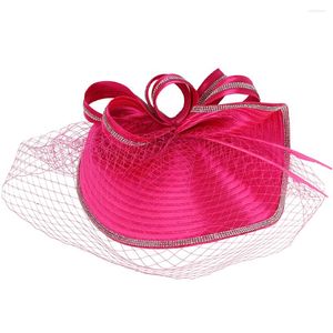 Bandanas mode pannband bröllopshatt te brud mesh slöjor kvinnors fascinators fascinator pannband hattar