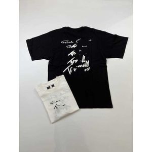 Rik Owe / rx Tom Cash Embroideryオフセットグラフィティ半袖Tシャツ