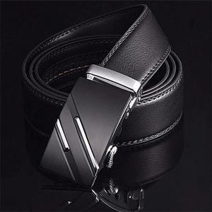 Cintos LFMB Famous Brand Belt Men Top Quality Genuine Luxury Leather Belts For Men Strap Male MacEm Metal Automático Fivela 230506