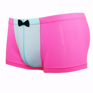 Unterhose 2023 Howe Ray Ice Silk Männer Unterwäsche Sexy Boxershorts Homosexuell Dünne Weiche Atmungsaktive Mann Boxer Seamless Solid Male