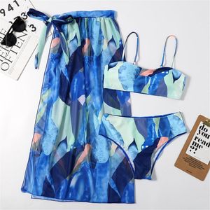 Kadın Mayo Yüksek Bel Bikini 2023 Seksi Mayo Kadınlar Yüzer Kapak Set 3 Parça Kadın Plaj Giyim Yüzme Banyo için Yüzme Takım elbiseleri