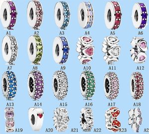 925 Charm Beads Zubehör passen Pandora Charms Schmuck Boy Girl Love Spacer Clover Small Charm Bracelet Armband Beads Charms für European Snake Charm Chain Fashion