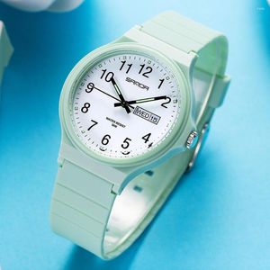 Armbanduhren SANDA Marke Frauen Quarzuhren Minimalismus Stil Damen Armbanduhr Mode Ultradünne Wasserdichte Uhr Uhr Reloj 6060