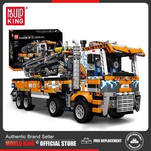 Blocks MOULD KING 19014 Heavy Duty Tow Truck Building Kits Pneumatic Concrete Pump Bricks Engineering Toy for Kids Christmas Gift 230506