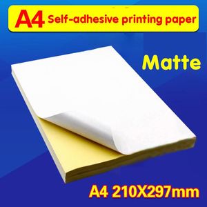Pegatinas 100 Hojas de A4 White Ink White Ink White Impresoras Correo de papel Pegatinas Copiadores Matte Paper engrosado papel imprimible engrosado