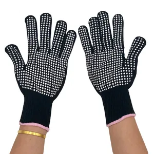 Heat Resistant Glove with Silicone Bumps Professional Heat Proof Glove Mitts for Sublimation Hair Style Curling Iron Wand Sublimation Gloves