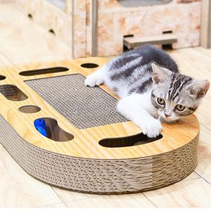 Toys Cat Track Toy The Bell звучит гофрированная бумажная шлифовальная шлифовальная когти.