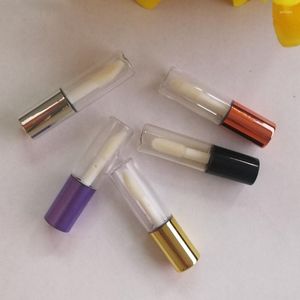 Bottiglie di stoccaggio 1.2ML Tubi vuoti per lucidalabbra Oro rosa Fai da te Plastica Elegante contenitore per rossetto liquido Rotondo Mini Lipgloss Bottiglia campione