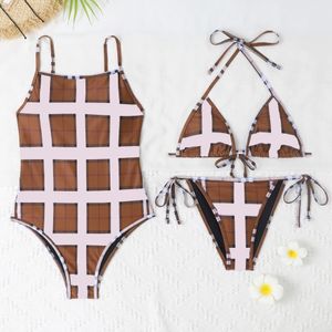 Designer summer fashion sexy sun beach women's swimwear high-end BUR brand high waist strap Swimsuit Girls Bathing Set One-Piece Swim Clothing Bikini Bathers Suits