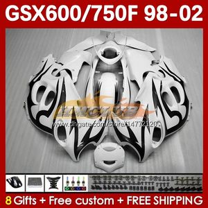 Fairing For SUZUKI KATANA GSXF 600 750 CC 600CC GSXF600 black flames GSXF-750 169No.121 GSX750F GSX600F 750CC 1998 1999 2000 2001 2002 GSXF750 GSXF-600 98 99 00 01 02 Body