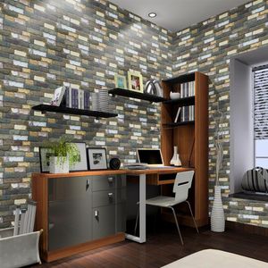 Tapeten-Steinwand-Tapeten-Rolle Papel De Parede 3D-Wohnzimmer-Hintergrund-Dekor-Kunstdruckpapier ST-1024