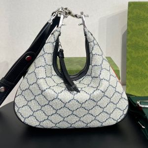 Borsa a tracolla attache Piccola grande in pelle di design Tela Chiusura con gancio a G con cerniera Borsa a mano Borsa a tracolla da donna a forma di mezzaluna