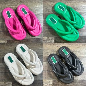 Tasarımcı Kauçuk Terlik Kadın Flip Flops Platform Sandalet Tıknaz Sole Şeker Renkli Köpük Slaytlar Klasik Yaz Plaj Sandalet