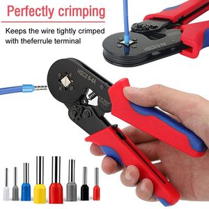 Tang Crimping Pliers Tubular Terminal Crimping Tool HSC8 64A/66A Mini Wire Ferrule Fixture Kit High Precision Clamp Sets