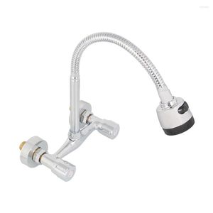 Kitchen Faucets Polished Chrome Pull Down Home Improvement Sink Spray Faucet Wall Mounted Mixer Tap Modern Dual Handle Cold And