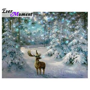 Stitch Ever Moment 5D DIY Diamond Painting Deer Elk Diamond Mosaic Picture Of Christmas Trees Gift Home Decor ASF1053