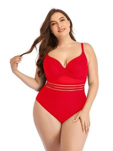 Women's Swimwear Large Size Bordered Underwire Swimsuit Women Plus Clothing SwimsuitWomen's