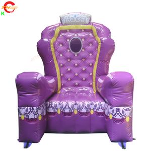 Free Air Ship Outdoor Activities Inflatable Birthday King Throne Chair For Kids and Adults Party For Taking Photos