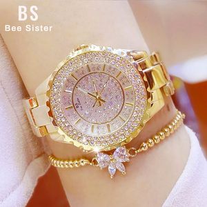 Womens Watches Women Gold Luxury Brand Diamond Quartz Ladies Wrist Stainless steel Clock Female Watch relogio feminino 230506