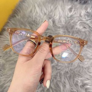 Designer de moda Gentle Monster óculos de sol legais GM Novas lentes planas anti-luz azul para mulheres com armação preta marrom elegante simples e versátil miopia estudantil