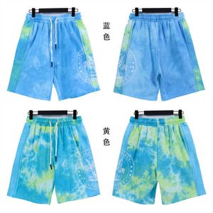 Designer Short Fashion Freizeitkleidung Palmes Angels Sommer 23 New Tie Dyed Handgemalter Druck Lose High Street Trendy Herren Shorts Paare Jogger Beach Sportswear