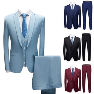 Mäns kostymer blazrar Stylish Groom Manliga bantningsknappar formella lapel temperament män för företag 230506