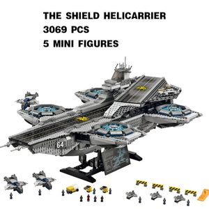 Blocks The SHIELD Heli Model Building Bricks Toys Compatibile 76042 07043 Kid Educational Compleanno Regalo di Natale 230506