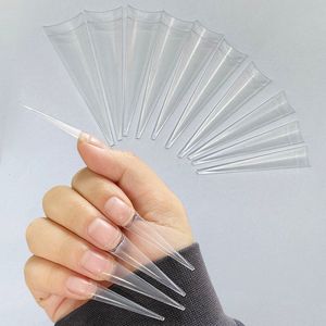 Espositore per pratica delle unghie 500 pezzi XXL Punte finte a spillo lunghe e affilate per manicure Mezza copertura No C Cruve Stampo per costruzione rapida 230505