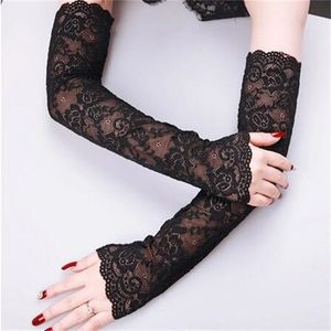 Summer Sunscreen Lace Arm Sleeve Women Arm Cover Fashion Classic UV Protection Ice Arm Cuffs Fingerless Driving Gloves GC2094