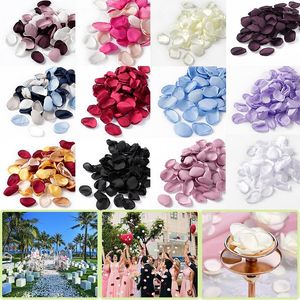 Flores decorativas 200pcs Pétalas artificiais Pétalas de flor de rosa Pétalas de casamento Decoração de casamento Romântica Anniversary Acessorie Party Petalage