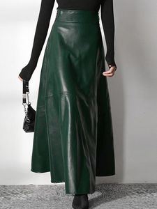 التنانير Zanzea تنانير النساء Zipper Pu Fashion High Weist A-Line Skirt Office Ladies Spring Dring Solid Solid Femme Excertize 230505