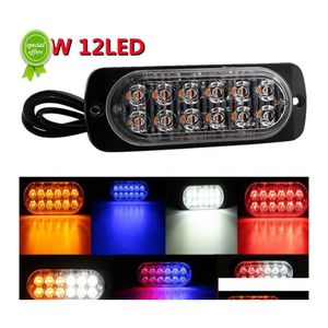 Decorative Lights Led For Car Strobe Warning Light Grill Flashing Breakdown Emergency 36W 6500K Truck Trailer Beacon Lamp Side Drop Dhq7I