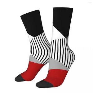 Men's Socks Colorful Geometric Men's Women's Funny Happy Red Abstract Hip Hop Spring Summer Autumn Winter Gift