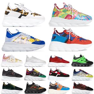 2023 Top Italy Chain Reaction Shoes Sneakers Designers Casual shoe triple black white multi-color suede red blue yellow fluo tan Fashion Luxury Women men trainers