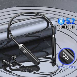 TWS magnetiska trådlösa hörlurar halsband Bluetooth 5.2 Earphone Headset Sport Running Waterproof Earbud W MIC 100H Music Time