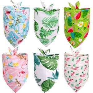 Kabartma yeni 50/100pcs köpek bandana toplu küçük büyük köpek önceliği faresi pamuk flamingo evcil hayvan yavrusu karchief yaz köpek aksesuarları evcil hayvan malzemeleri