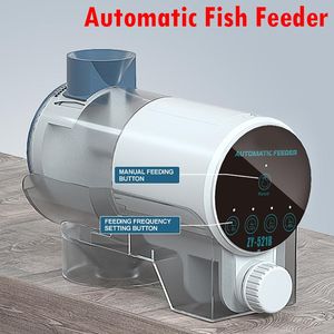 Magnets Automatic Fish Tank Feed Pellet Timing Feeding Hine Lcd Timer Aquarium Auto Feeding Hine Fish Food Feeder