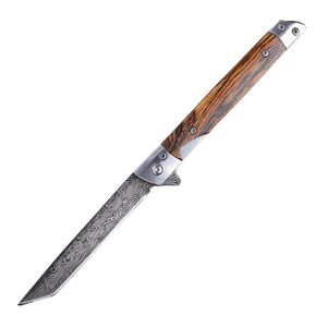 Promotion A1964 Flipper Folding Knife 3Cr13Mov Drop Point/Tanto Blade Rosewood Handle Outdoor Camping Hiking Fishing EDC Folder Knives 4 Styles