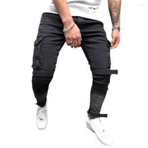 Jeans masculinos, calças casuais de jeans masculinas elásticas de jeans reto masculino de alta qualidade calças de marca de alta qualidade