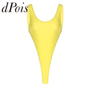 Suits Kadın Mayo Seksi Yüksek Kesim Tangalar Bodysuit İç çamaşırı Mayo Kolsuz Tertenci Femme Yüzme Bankisi 230505