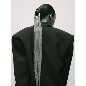 Acessórios para cabelos de cabeça de cabeça Hiperbole Multilayer Long Tassel para mulheres Jóias de Banquete de Casamento Huanzhi Tail Adornment 230505