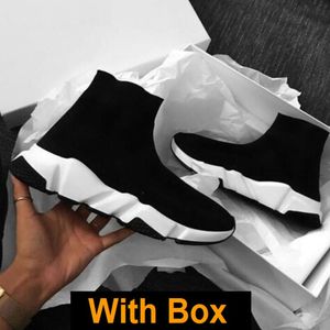 Socks Shoes Paris Speed ​​Sock Runner Trener Trener Triple Black Sneakers Buts with Box Men Trener Mash