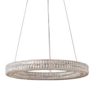 Lampadario moderno in cristallo ad anello Lampade a sospensione in cristallo rotonde per soggiorno Sala da pranzo D.50cm 65cm