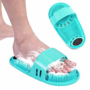 Other Bath Toilet Supplies Foot Brush For room Silicone Clean Massage Slipper Wash Feet Exfoliating Brushes Shower Scrubber Tools 1PC 230505